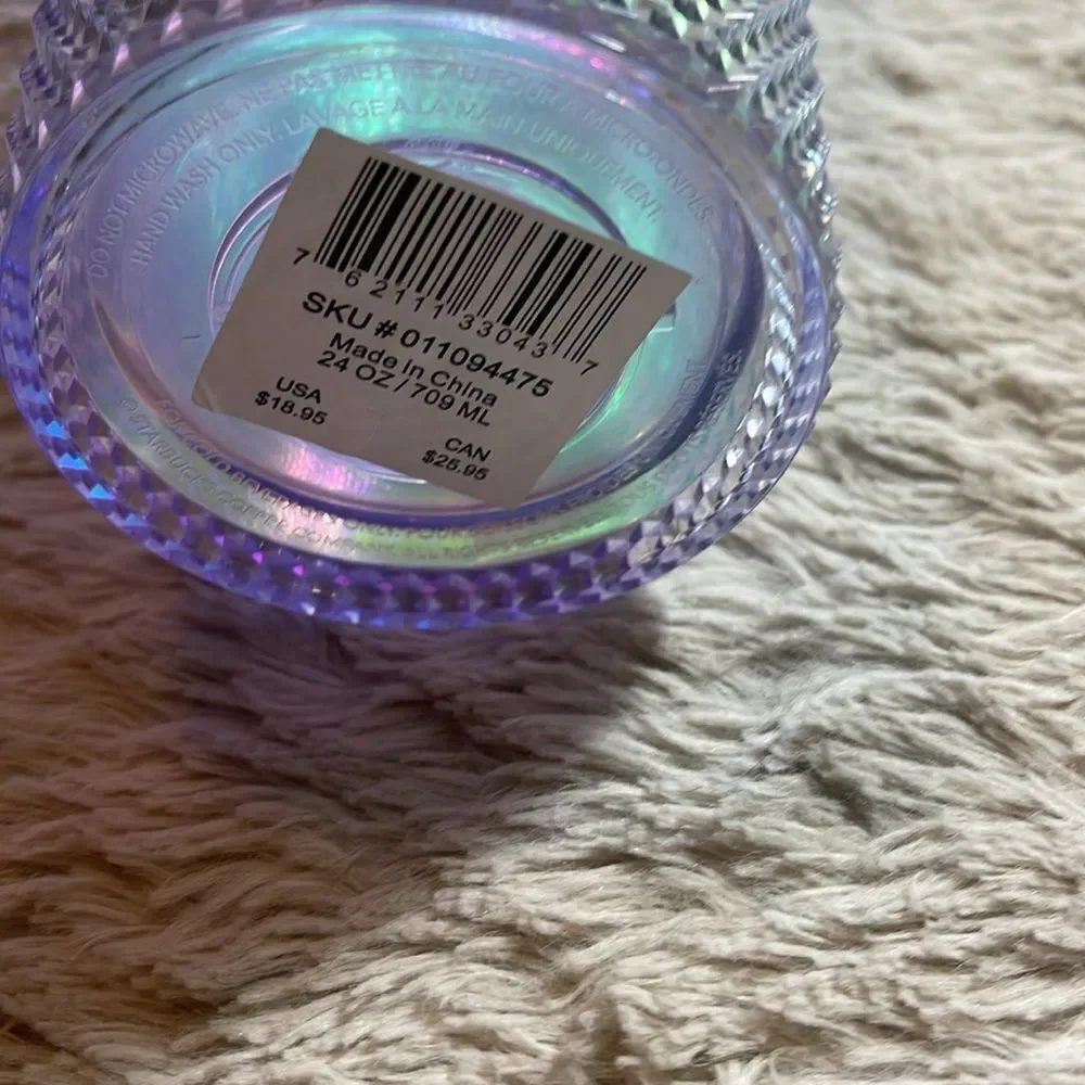 Starbucks 2019 holiday silver iridescent 24 ounce tumbler NEW